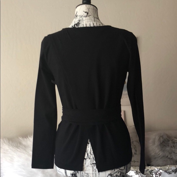 J. Crew Belted Cross Top w/Open Slit Back, NWT - Picture 4 of 7